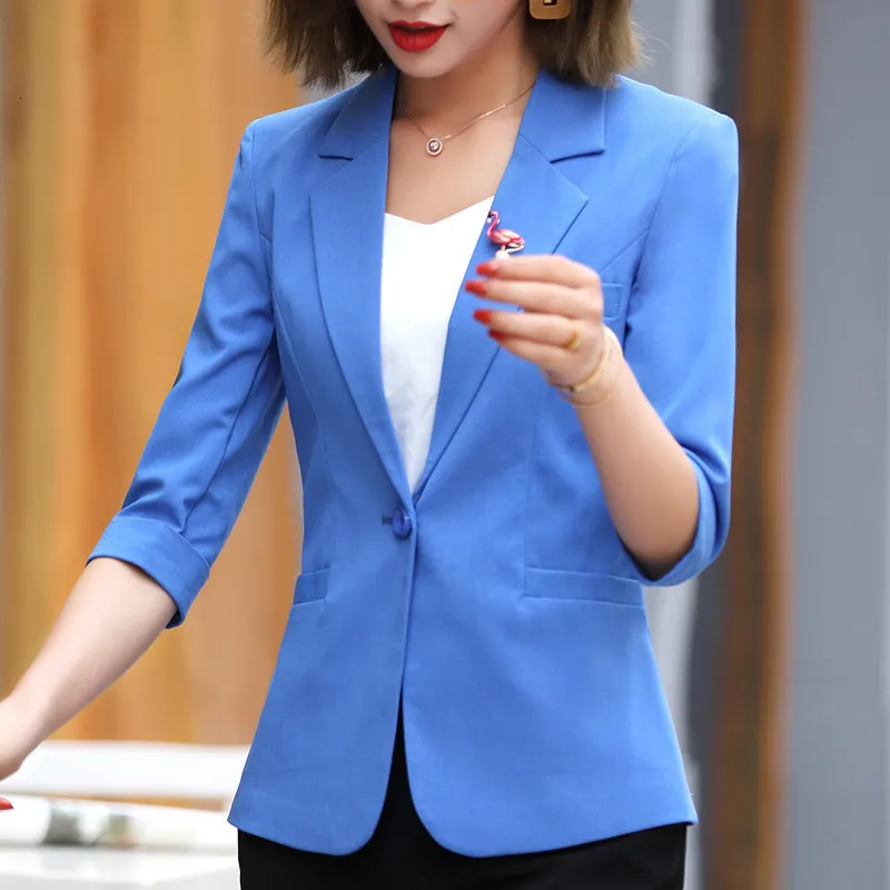 Moda Vadim Mujer Slim Blazer Femme Chaqueta Medias Mangas 2019