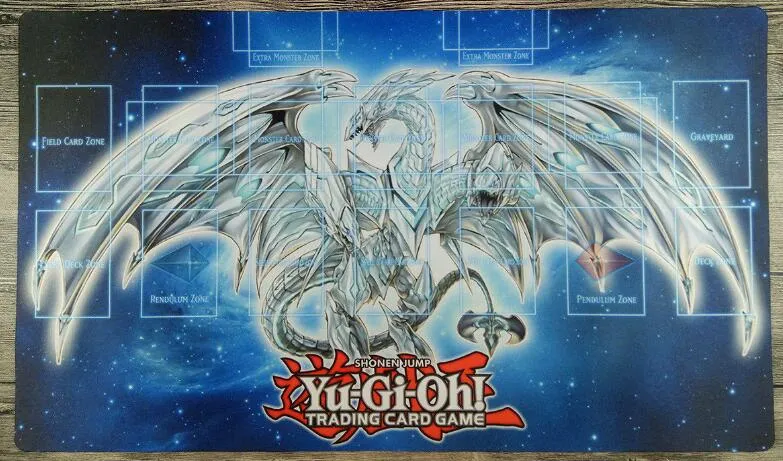 NEW Yu-Gi-Oh! Playmat Featuring Blue-Eyes White Dragon - OCG/TCG Game Mat With Zones