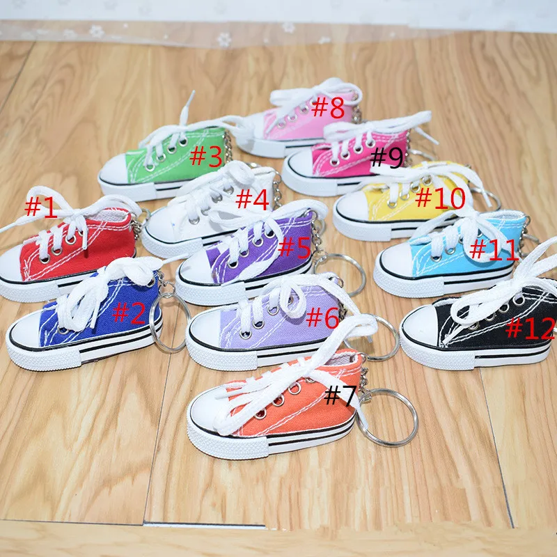 Mini Canvas Shoe Keychain - 3D Sneaker Keyring, Sport Shoe Charm ...
