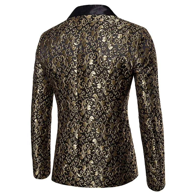 Black floral blazer mens hot sale