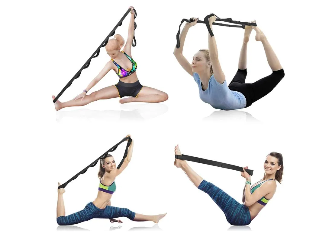 Sangle d'étirement de jambe réglable pour yoga, fitness, sangle d'étirement  de porte, aide à la flexion du dos, balançoire de yoga pour yoga aérien