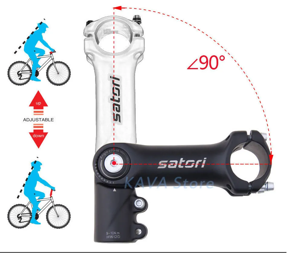 Satori Up2 Adjustable Height Bike Stem Riser 31,8mm Mountain Bike Stem ...