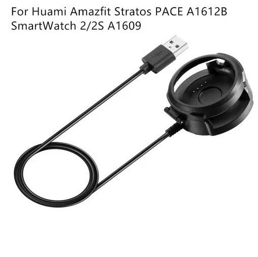 USB Charger Cradle Charging Dock f￶r Xiaomi Huami Amazfit 2/2S Stratos A1609 Charger Cable Station f￶r Huami Amazfit Pace A1612b