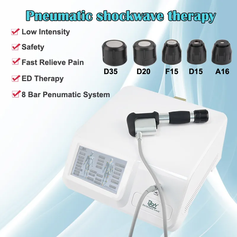 SW20S Pneumatic Shockwave Therapy Maskin Viktminskning Smärta Frigör Shock Wave Therapy Device för klinik Skönhetssalong Använd