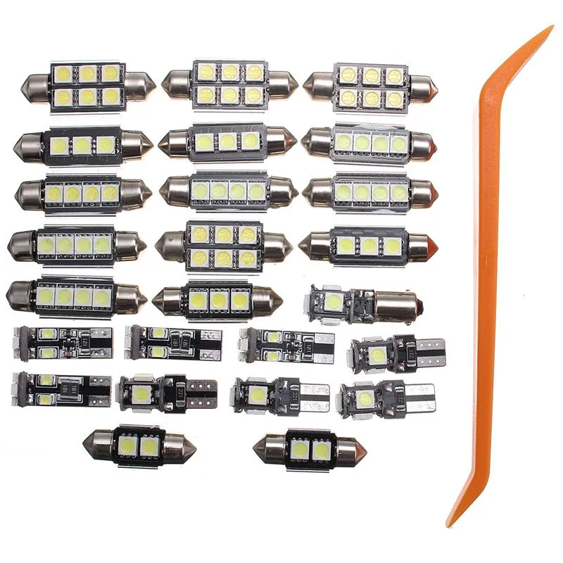 Freeshipping 25Pcs Car White Interior LED Light Kit for BMW 5 Series 525i Wagon Touring 99-03