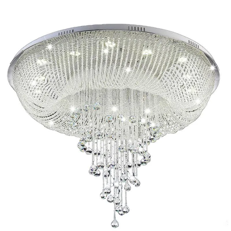 Ny modern kristallkrona för tak Living Room Lobby Crystal Lamp Luxury Home Lighting Fixture LED Lustres de Cristal