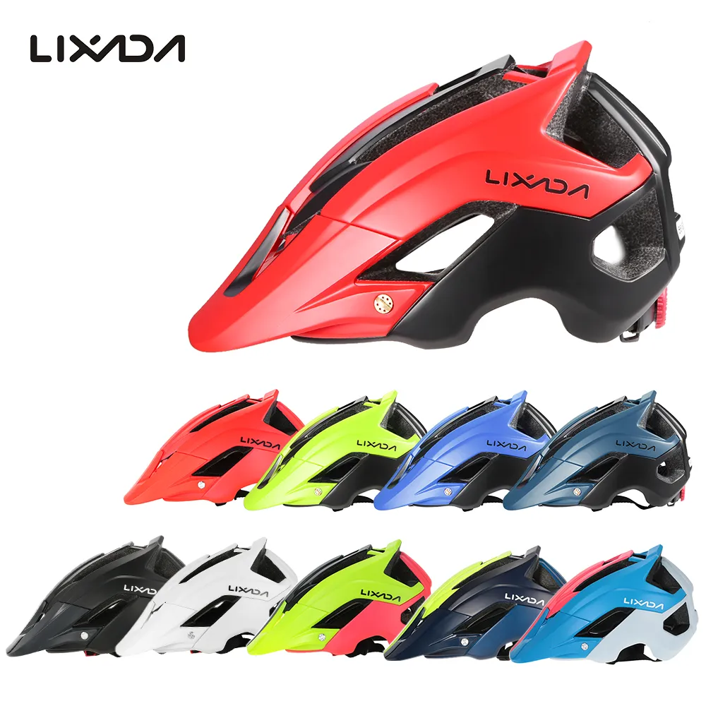 Lixada Casco da bicicletta da uomo Mountain Bike Road Mountain MTB Casco da bicicletta Casco protettivo per la sicurezza sportiva Casco Ciclismo