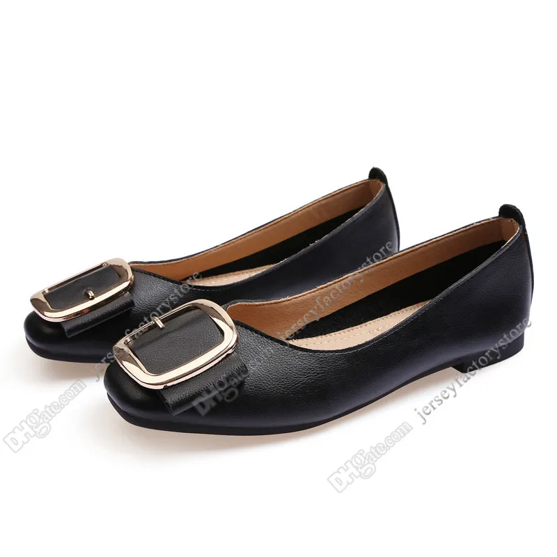 Zapato plano para mujer, talla lager, 33-43, cuero para mujer, niña, color nude, negro, gris, novedad, zapatos de vestir para fiesta de boda de trabajo, sesenta y ocho