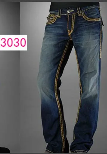 Calças de brim masculinas moda-calças de perna reta 18ss novo verdadeiro elástico mens robin rock revival cristal studs denim calças de grife jeans s4