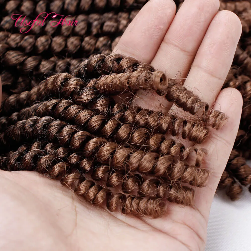 14 pollici Spring Twist Crochet Trecce Estensione dei capelli Ombre Bionda Rimbalzante Marley Twist Crochet Trecce Estensioni dei capelli Ombre Bionda libera la nave CNE