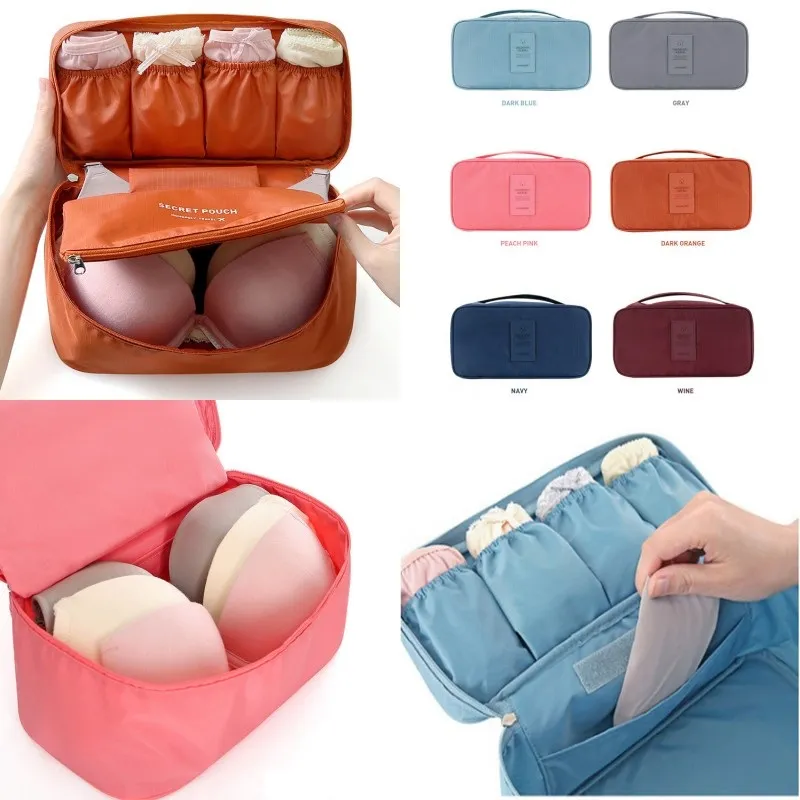 Mulheres à prova d 'água Menina Senhora Portátil Travel Bra Underwear Lingerie Saco Organizador Cosméticos Maquiagem Higiênico Wash Caso de armazenamento