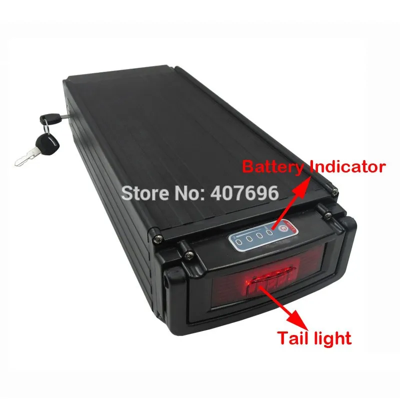 36V 20Ah Ebike Battery 36V Rear Rack Lithium Battery Electric Bike Li- Battery