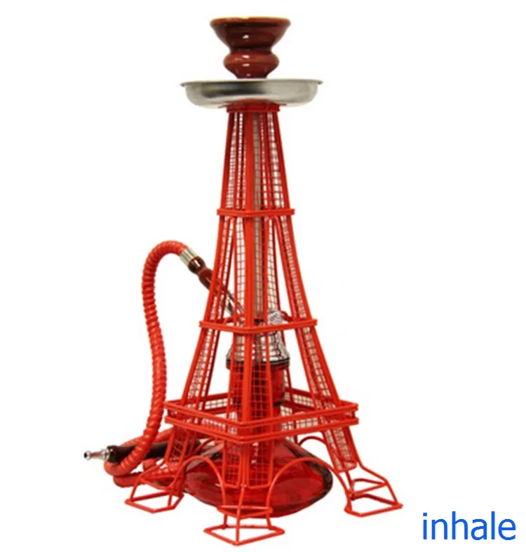 Skicka från USA Rökning Nargile 43 cm Inhalera Eiffel Hookah Mini Eiffel Tower Small Shisha med olika färger