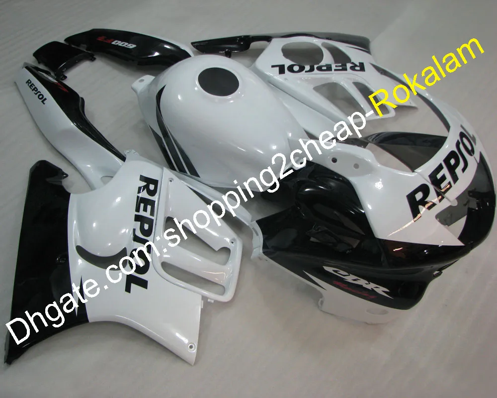 Pièces de carrosserie de moto pour Honda CBR600 F3 CBR600F 1995 1996 CBR 600 95 96 Carénage de moto blanc noir (moulage par injection)