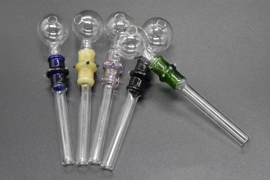 Pipes de água de bongues de bongues de vidro de 14 cm de óleo de vidro de 14 cm com balanceador de vidro para fumar cachimbo de fumante com bola de 30 mm