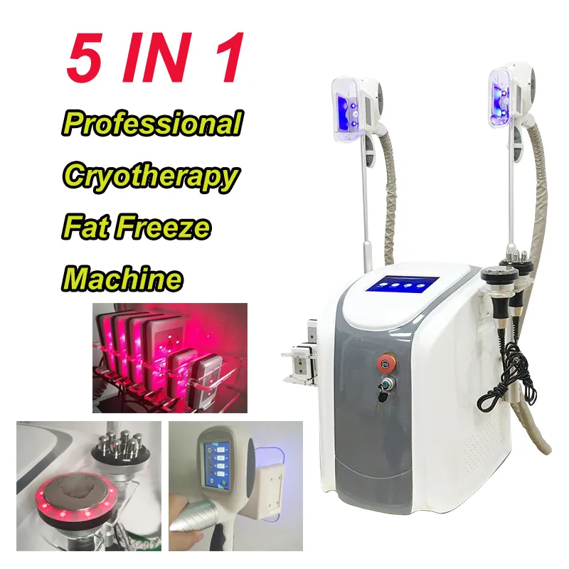 Portabel bantning maskinkryoterapi Cryo Lipolys Ultraljud RF Liposuction Lipo Laser Machine Fat frysa maskiner