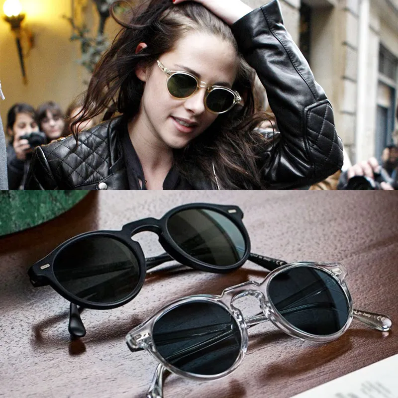 Vintage Polarized Lense OV5186 Gregory Peck Clear Frame sunglasses Brand men women Sunglass retro gafas oculos