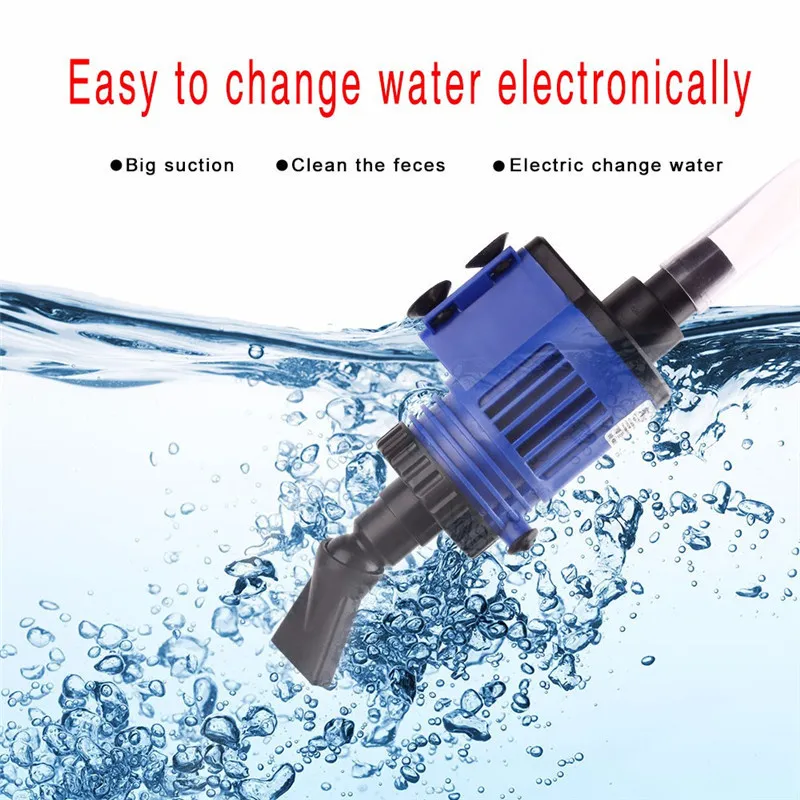 Automatic Aquarium Water Changer Pump Vacuum Gravel Fish Feces Siphon