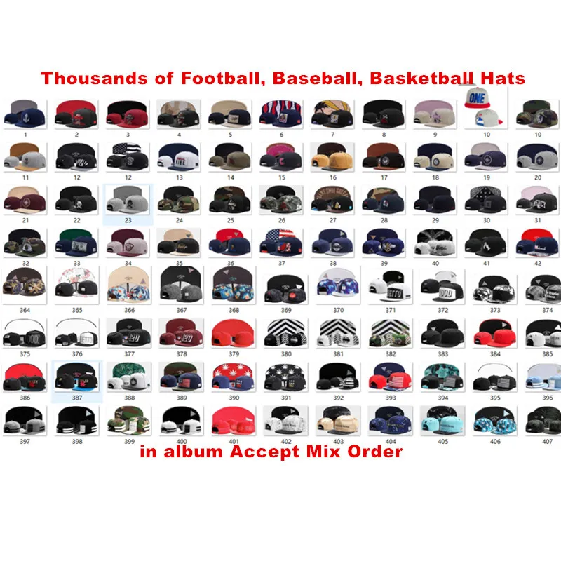 Cappellino snapback per squadra sportiva da baseball all'ingrosso Tutti i cappelli da calcio per uomo Donna Visiere sportive regolabili economiche Cappellini hip-hop Più di 10000+