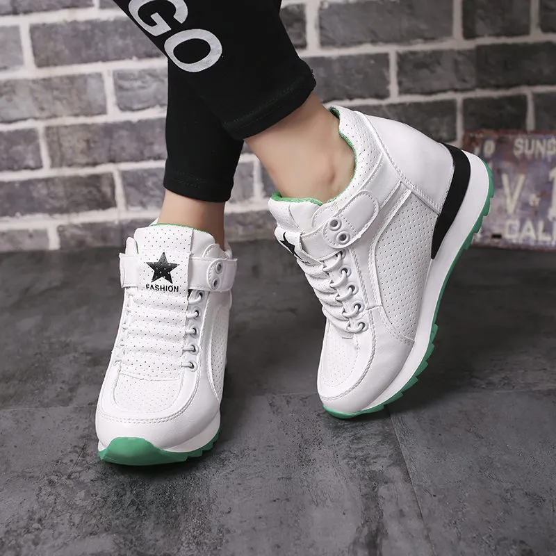 White sales sneaker wedges