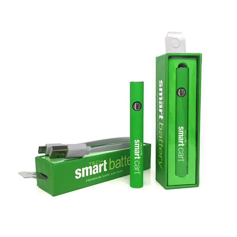 100% оригинальная Smart Cart Battery Vape Pen 510 резьбовые картриджи 380mah переменное напряжение предварительного нагрева Smartcart Batteries DANK EXOTIC CARTS