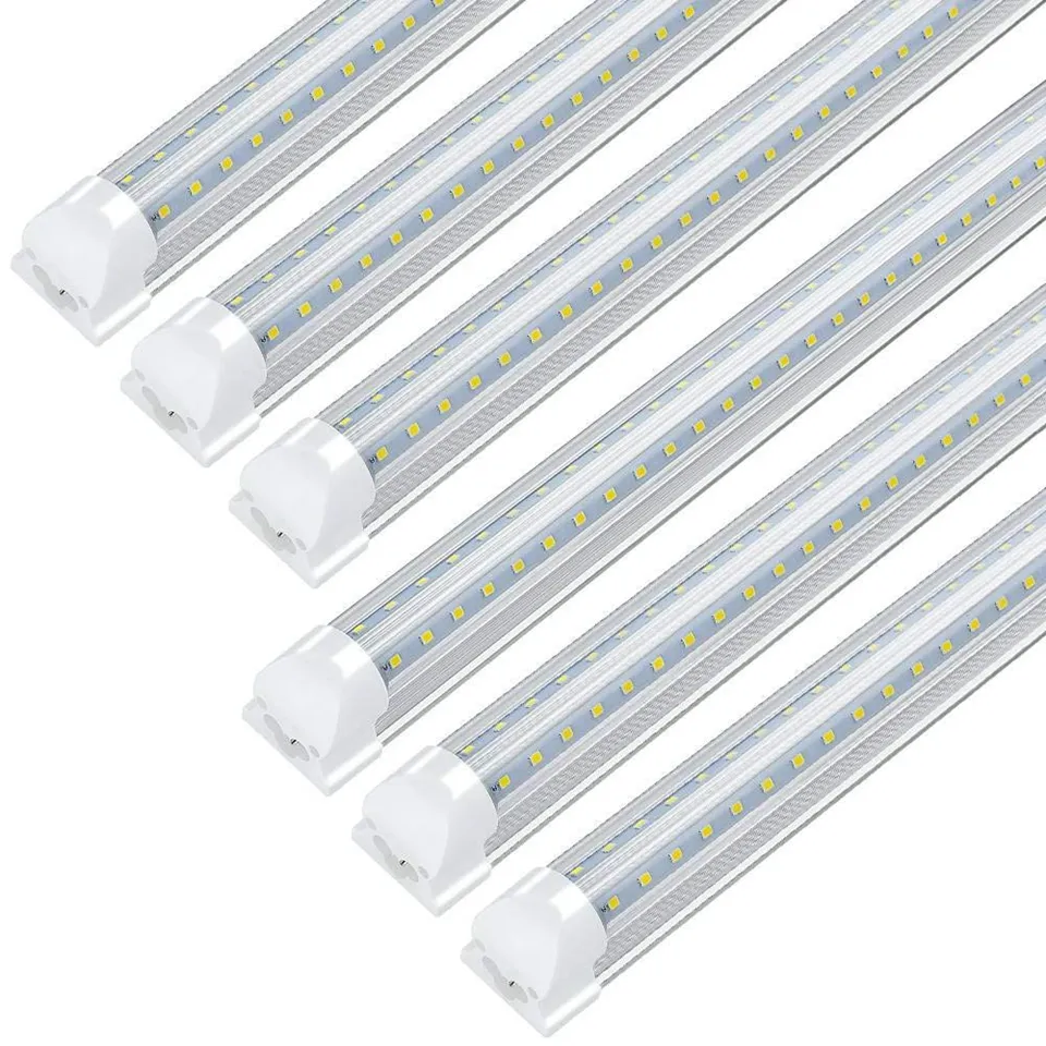 CNSUNWAY LED-winkel licht, 40W 5000LM 5000K, 4FT geïntegreerd armatuur, v-vorm, T8 lichte buis, daglicht wit, helder deksel 25-pack