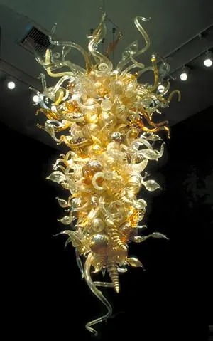 100 % 입 풍선 CE UL 붕규산 무라노 유리 데일 치 훌리 (Dale Chihuly) 미술 할인 샹들리에 현대 침실 천장 조명