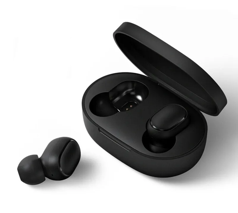 Xiaomi RedMi Airdots Black Bluetooth 5.0 Headset hörlurar stereo öronproppar Trådlös aktiv buller avbokning med Mic handsfree