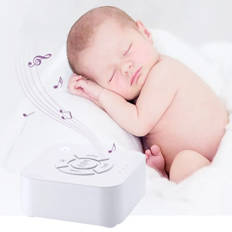 Witte geluidsmachine USB Oplaadbare getimede shutdown slaapgeluid machine voor slapende ontspanning voor baby volwassen kantoorreizen