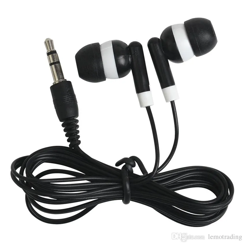 Disposable Black In Ear Sleep Earbuds For IPhone 4/5/6, MP3/MP4, 3.5mm