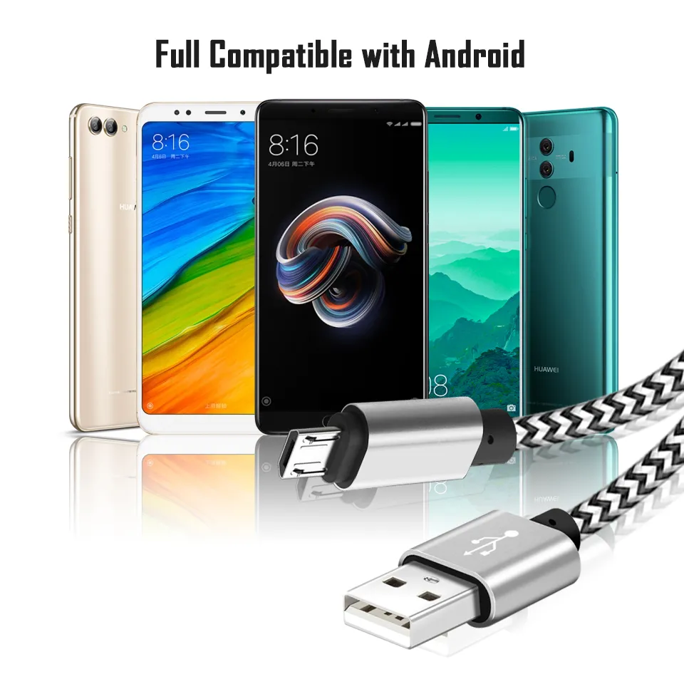 Micro USB Кабель Кабель Мобильный Сотовый Телефон Зарядное Устройство С  Кабелем Для Редми 5 Plus / Note 4X 1/2/3 Метр 3м / 2m EU Зарядный Адаптер  От Uncle006, 735 руб. | DHgate