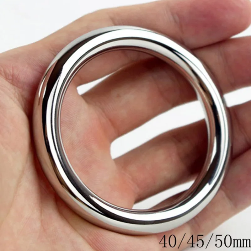 40/45 / 50mm金属製の陰茎の環の檻のステンレス鋼の緊縛コック遅れた射精コッリングのエロ止めの束縛