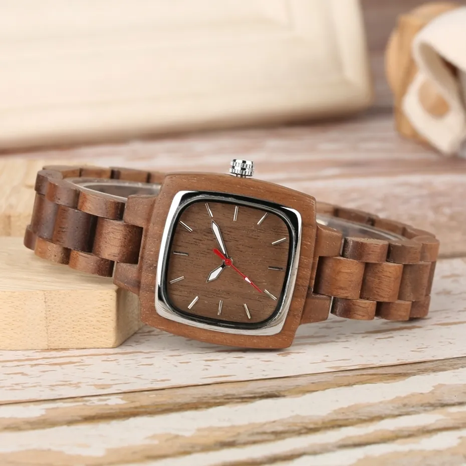 Unique Walnut Wooden Watches for Lovers Couple Men Watch Women Woody Band Reloj Hombre 2019 Clock Male Hours Top Souvenir Gifts 2019 2020 2021 2022 2023 2024 (10)
