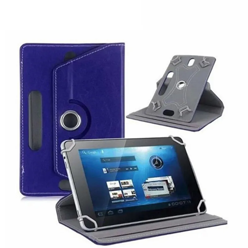 848D Universal 7 inch PU Leather Case 360 Degree Rotate Protective Stand Cover For 7 inch Tablet PC Fold Flip Cases