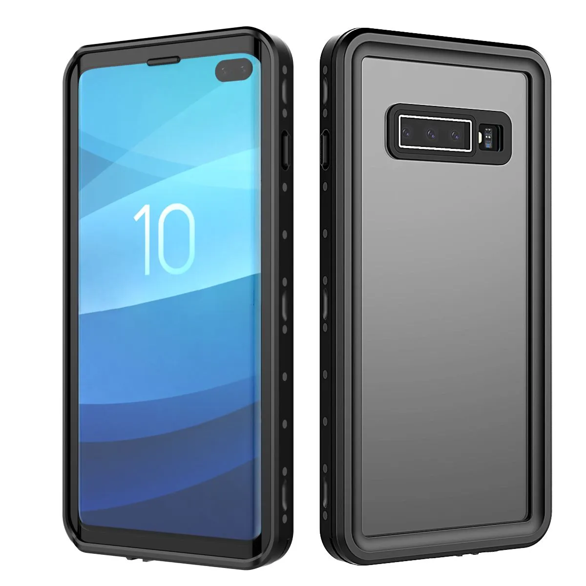 Custodia impermeabile IP68 originale per Galaxy S10 Plus Protezione antiurto anti-neve con Touch ID per Samsung Galaxy S10 Custodia protettiva in pelle