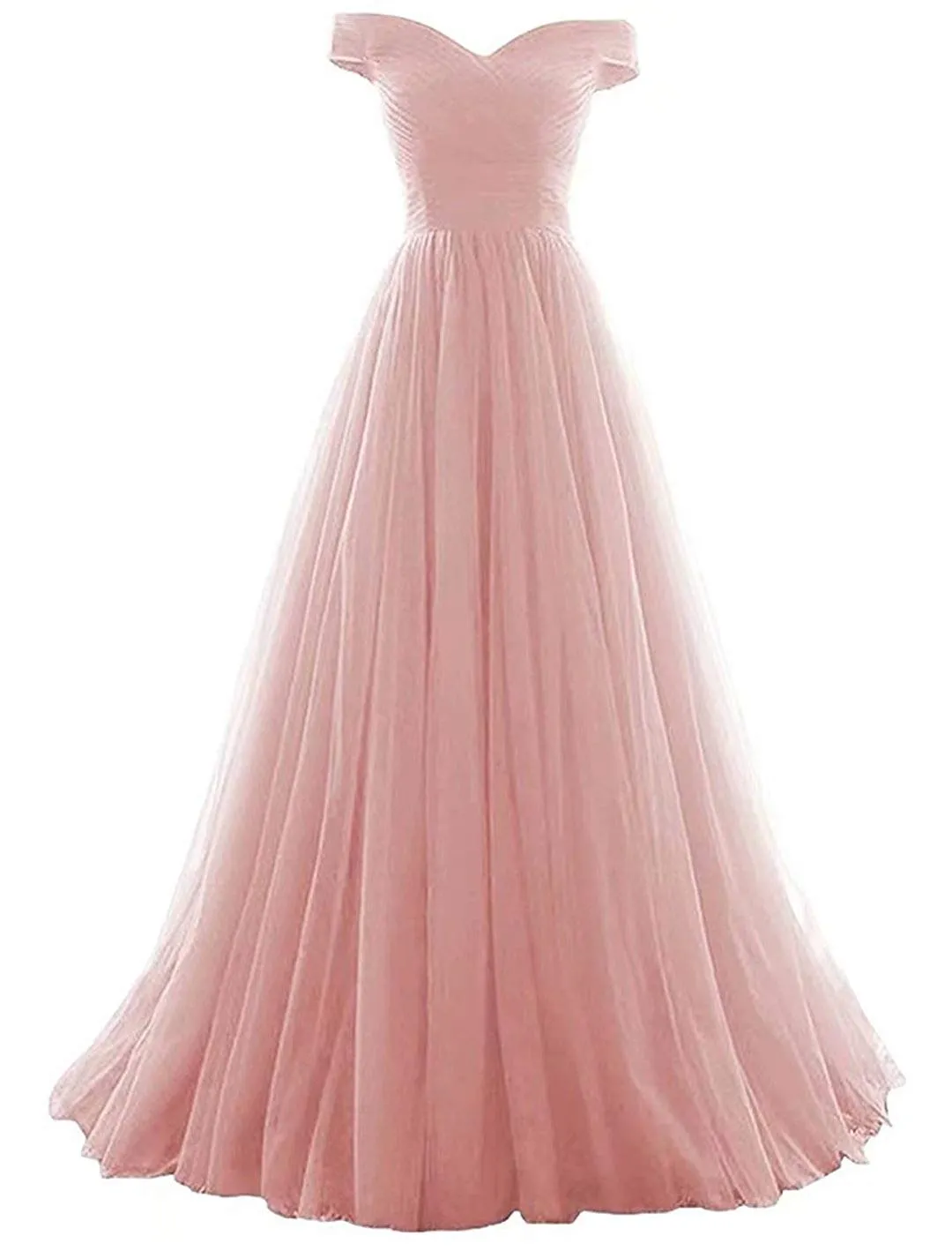 blue dress for baby girl A-line Off the Sholder Glitter Tulle Ball Gowns Lace Long Prom Dresses –  SELINADRESS