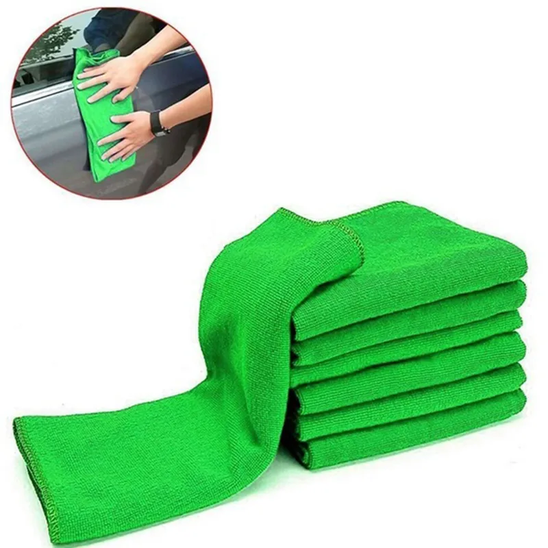 10 Pcs Grün Micro Fiber Auto Auto Detaillierung Reinigung Handtuch Duster W J0U8 