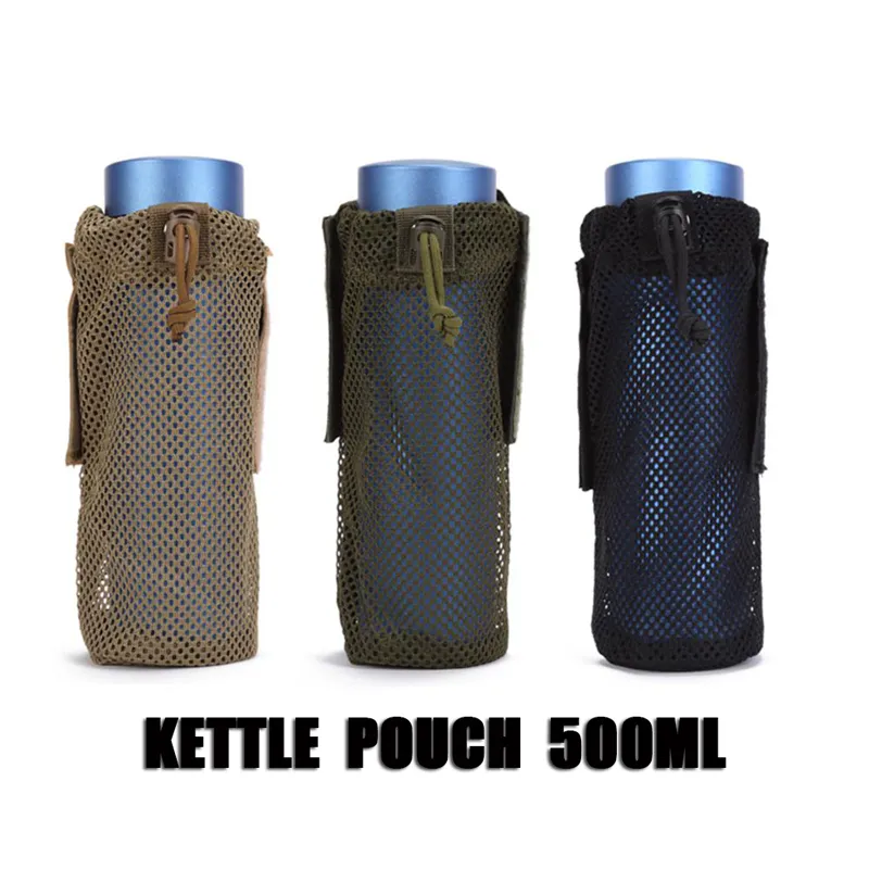 Torebka 500 ml Molle System butelka do butelki Uchwyt do mikrofibry składany taktyczny pasek paska Mounchain Camping