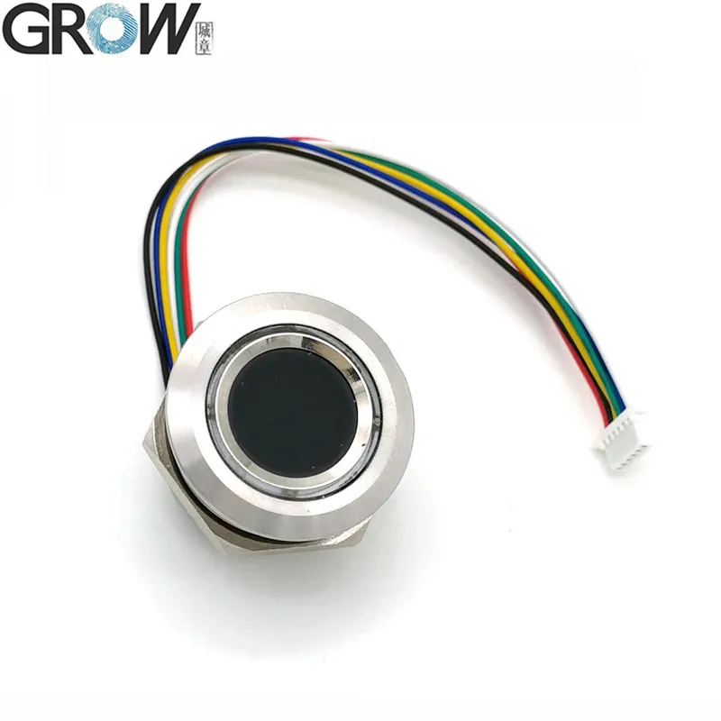 Crescer r503 novo indicador de anel circular redondo rgb controle led dc3.3v mx1.0-6pin scanner capacitivo do sensor do módulo da impressão digital