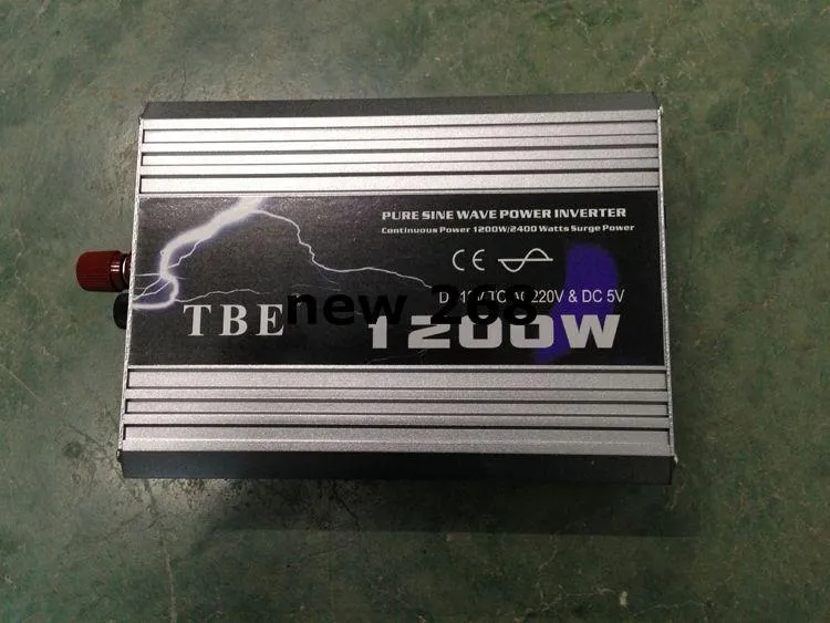 Freeshipping 1200W 1200WATT Car 12V DC In to 220V AC Out Pure Sine Wave 1.2KW Power Inverter Car Converter
