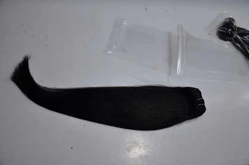 Silkeslen rak mänskliga hårförlängningar Virgin Hår billigare pris 100 g ett bunt, gratis DHL