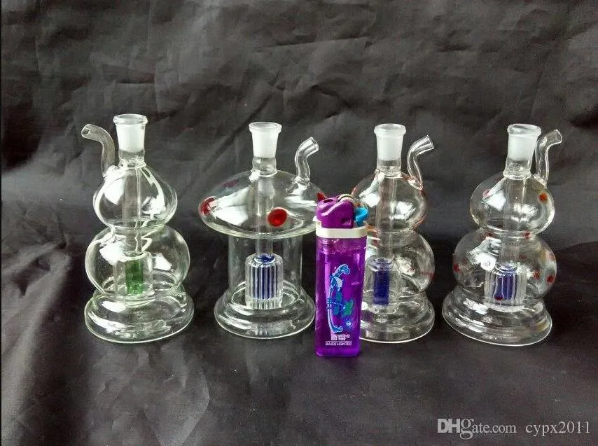 Olika hookah bongs tillbehör, glas vattenrör rökning pipor percolator glas bongs olja brännare vattenrör oljeplattor rökning