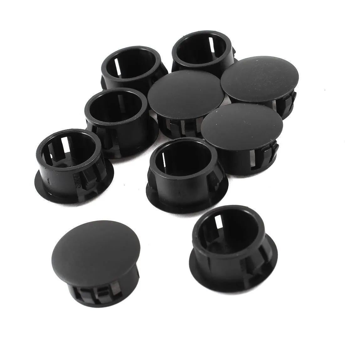 100 pièces bouchons en plastique noir bouchons de trou bouchons de pression 16mm x 20mm x 10mm