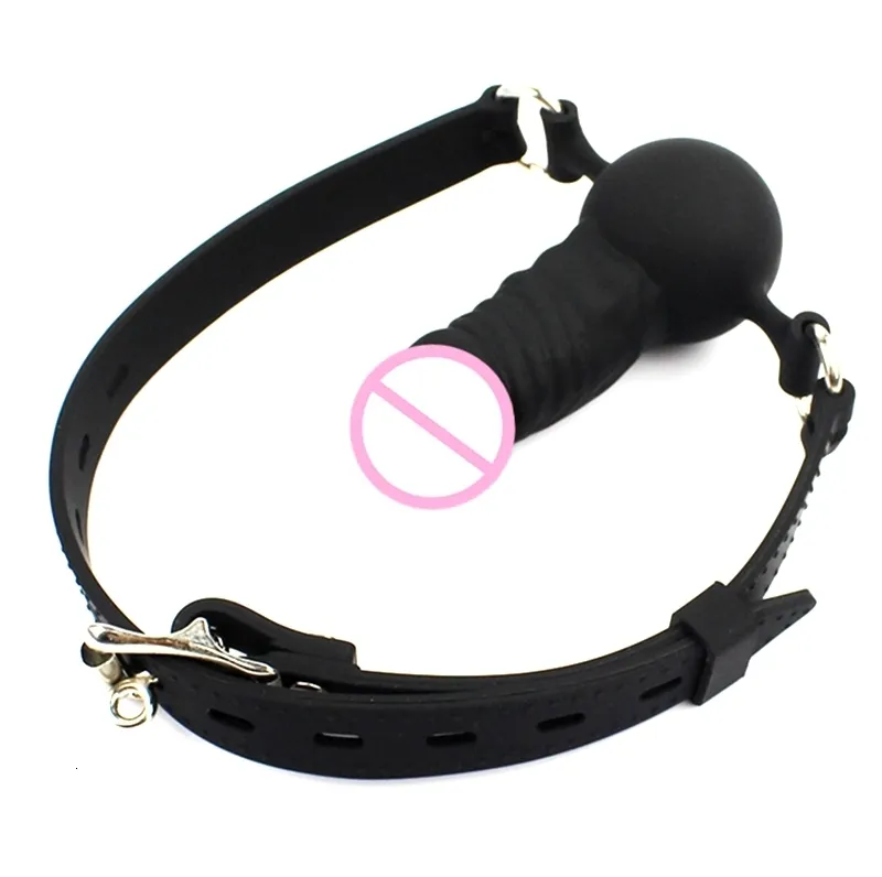 Полный силиконовый открытый рот GAG BDSM Bondage Restraints Ball Gags Sear Pixation Sex Toy для пар для взрослых T191028