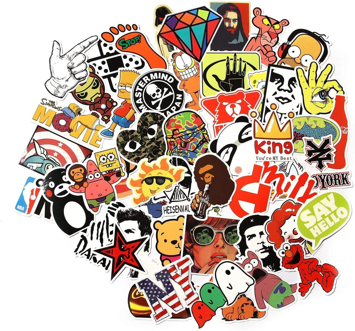 New Cool Sticker Random Music Film Vinyl Skateboard Guitar Travel