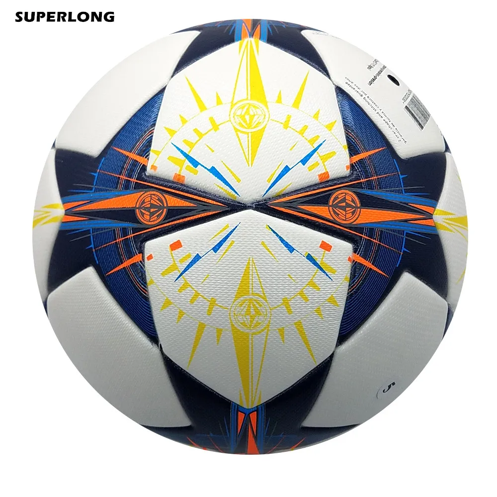 Nuova Lisbon Champion League Taglia ufficiale 5 Pallone da calcio Materiale PU antiscivolo Pallone da calcio senza cuciture Match Trainning Football