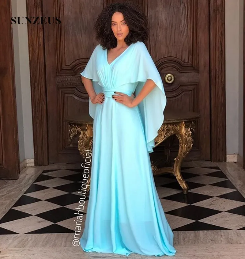 Light blue chiffon maxi dress clearance