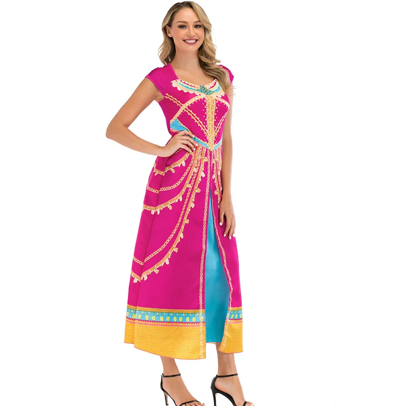 Aladdin princesa Jasmine vestido del vestido del traje de jazmín niñas Adulto Mujeres Rojo princesa Jasmine Aladdin princesa Jasmine vestido del vestido del traje de jazmín niñas Adulto Mujeres Rojo princesa Jasmine
