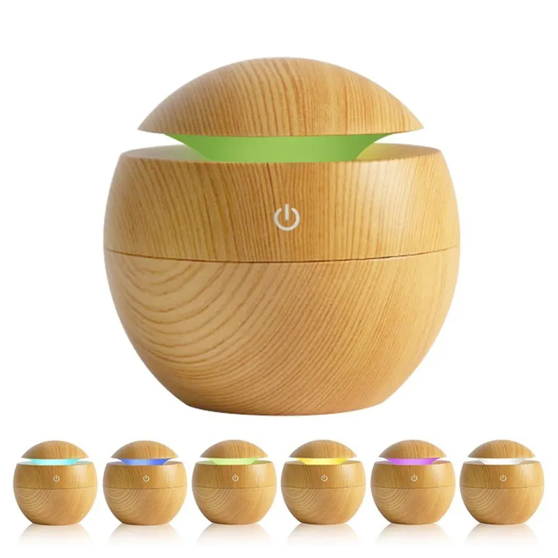 Ultrasonic aromatherapy machine wood grain essential oil humidifier desktop essential oil diffuser atomizer Silent humidifier free delivery