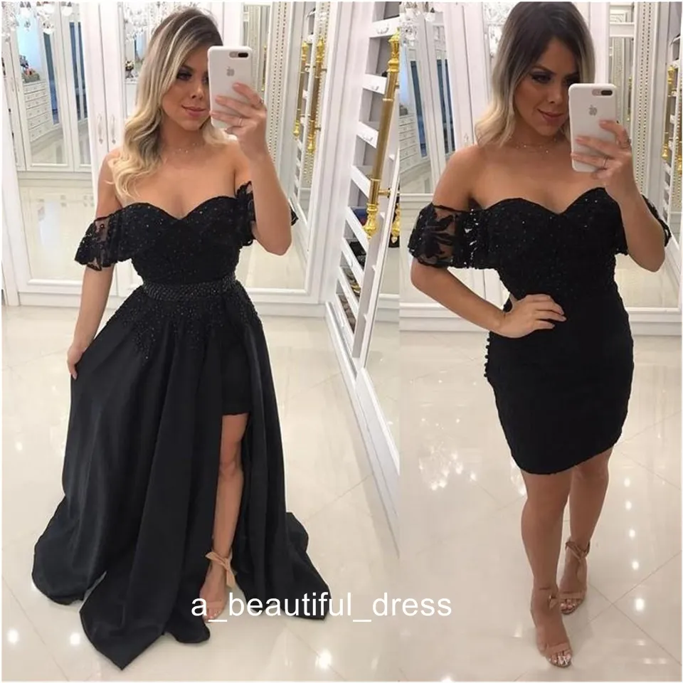 Charmig Cap Sleeve Svart Långt Kväll Klänningar Zipper Tillbaka Satin Golvlängd Formell Kvällstorkar Prom Party Dresses Ed1177